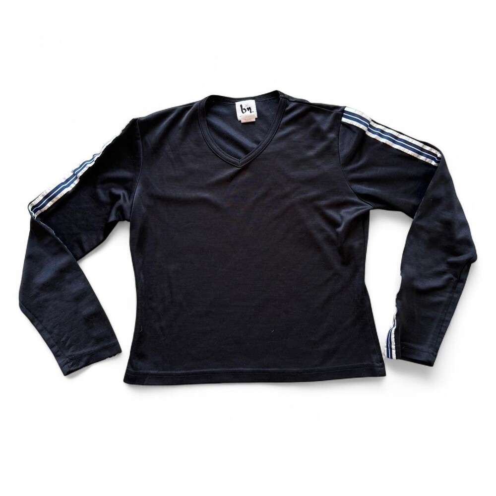 Adidas Women's Black and Blue Shirt